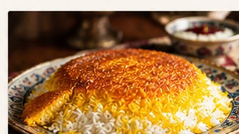 Golden crispy tahdig rice